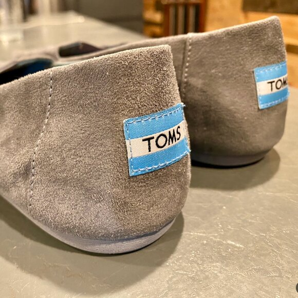 Toms Shoes - Gray suede Toms - Womens US size 9.5